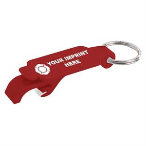 Custom Plastic Beverage Opener - Red