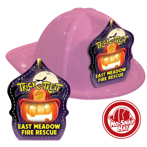 Custom Pumpkin Halloween Design in Pink Fire Hat