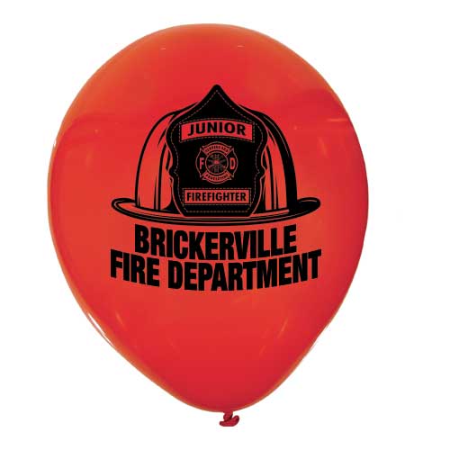 Custom Red 9' Balloon - Fire Hat