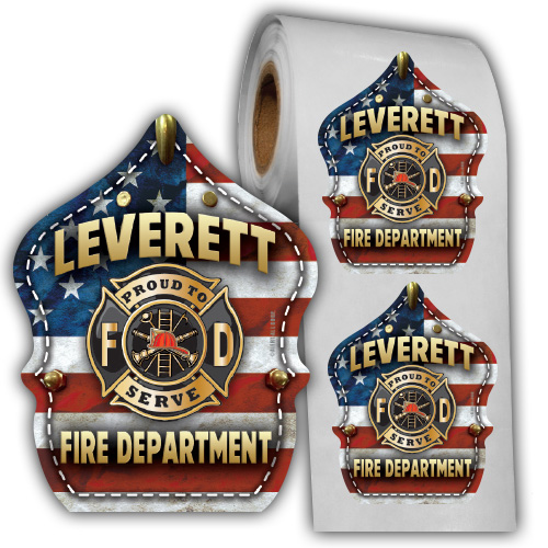 Custom Roll Sticker American Flag