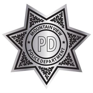 Custom Star Badge Sticker - Silver Foil