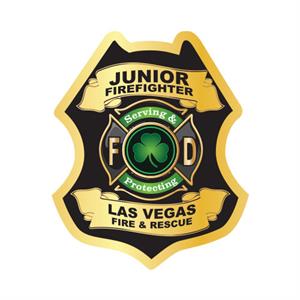 Custom Stick-On Badge Shamrock Logo