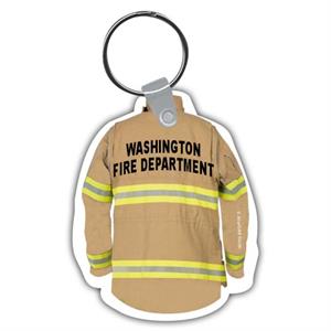  Custom Tan Turnout Coat Vinyl Key Tag