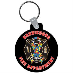 Custom Vinyl Key Chain - Autism Awareness Ribbon Logo