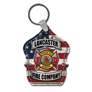Custom Vinyl Shield Key Tag - Americana