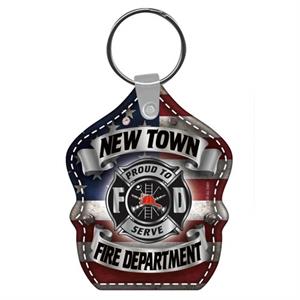 Custom Vinyl Shield Key Tag - Flag - Silver Maltese