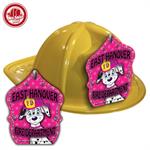 Custom Yellow Fire Hat with Cali Fire Pup Shield