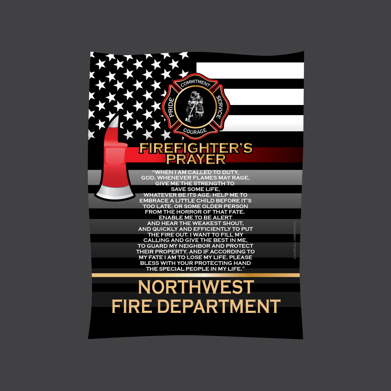 Firefighter Prayer Custom Blanket