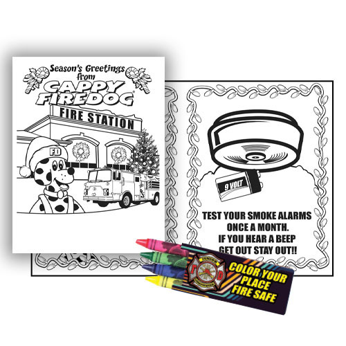 Holiday 4-Page Coloring Booklet with FREE CRAYON