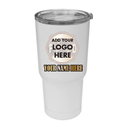 LOGO WHITE PLASTIC TUMBLER CUP, Accessories