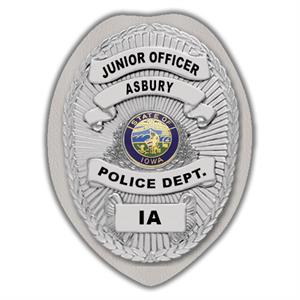 IMP. POLICE BADGE STICKER - STATE SEAL (IA)