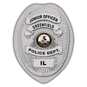 IMP. POLICE BADGE STICKER - STATE SEAL (IL)
