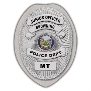 IMP. POLICE BADGE STICKER - STATE SEAL (MT)