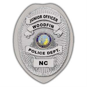 IMP. POLICE BADGE STICKER - STATE SEAL (NC)