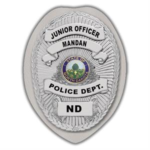 IMP. POLICE BADGE STICKER - STATE SEAL (ND)