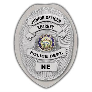 IMP. POLICE BADGE STICKER - STATE SEAL (NE)