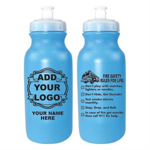 Imp. 20 oz. Glow Bike Bottle - Blue - Custom Logo
