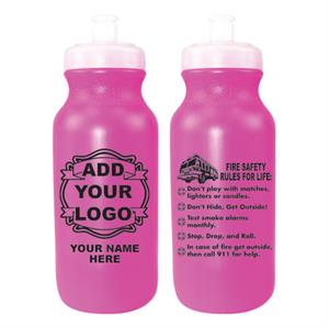 Imp. 20 oz. Glow Bike Bottle - Pink - Custom Logo