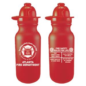 Imp. 2023 Theme 20oz Red Bike Bottle w/ Fire Hat Lid