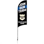 Imp. 9 ft. Sail Flag - Join Our Team - 1 Side Imprint