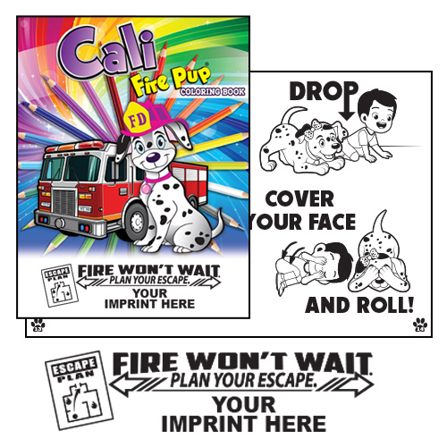 Imp. Cali Fire Pup Coloring Book w/2022 Theme Logo