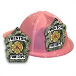 Imp. Fire Hats - Pink w/ Green Camo Shield