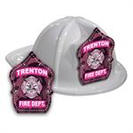 Imp. Fire Hats - White w/ Pink Camo Shield