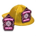 Imp. Fire Hats - Yellow w/ Pink Camo Shield