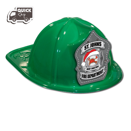 Imp. Green Hat - Grey Christmas Shield