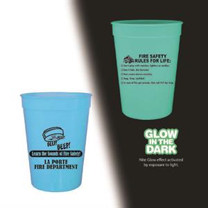 Imprinted 12 oz Blue Glow in the Dark Cup - 2021 Theme