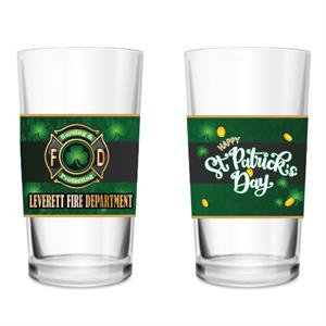 Imprinted 16oz Pint Glass - Shamrock