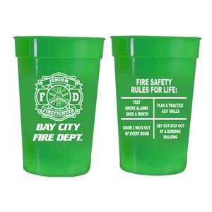Imprinted 17 oz Green Stadium Cup - Maltese Cross