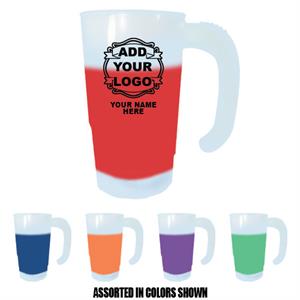 Imprinted 20 oz Stackable Frosted Assorted Mood Steins - Custom Logo