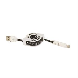 Imprinted 3-in-1 Charge it Cable - Black