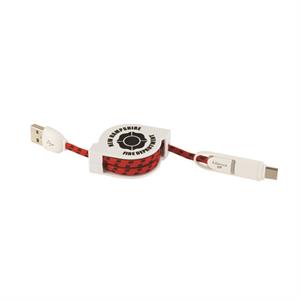Imprinted 3-in-1 Charge it Cable - Red