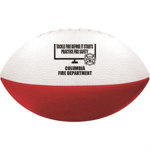 Imprinted 6^ Red/White Foam Football