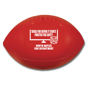 Imprinted 7^ Red Vinyl Football