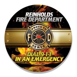 Imprinted 8^ Round Fabric Mouse Pad-Flame Design