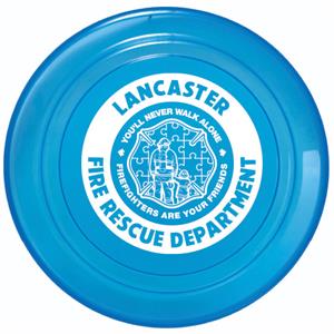 Imprinted 9^ Blue Translucent Flyer - Autism Awareness Firefighter