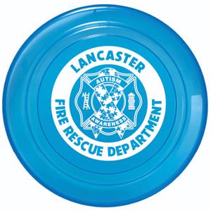 Imprinted 9^ Blue Translucent Flyer - Autism Awareness Ribbon