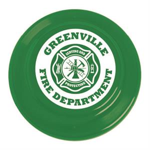 Imprinted 9^ Green Translucent Flyer - Maltese Cross