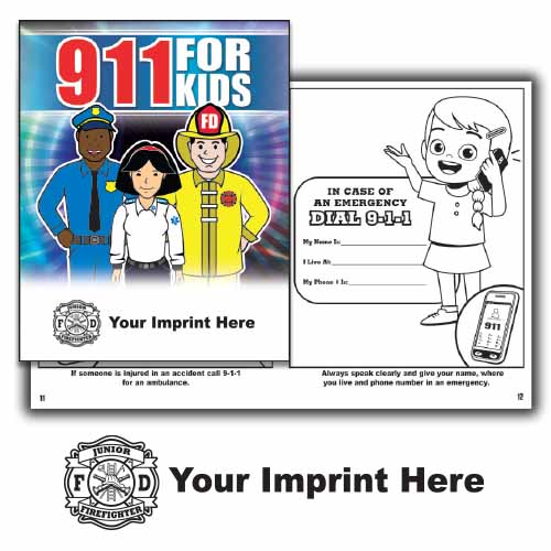 Imprinted 911 Coloring Book - JR. FF Maltese 1