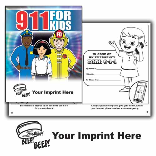 Imprinted 911 Coloring Book - Smoke Alarm