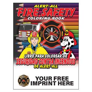 Imprinted Alert-All Bilingual Coloring Book - Full Color Serving Cross