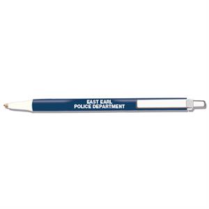 Imprinted Bic Pen - Blue Barrel w/ White Trim