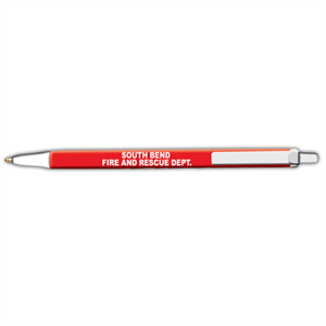 Imprinted Bic Pen in Red w/ White Trim