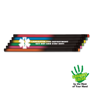 Imprinted Black Night Pencil Assorted - Star of Life