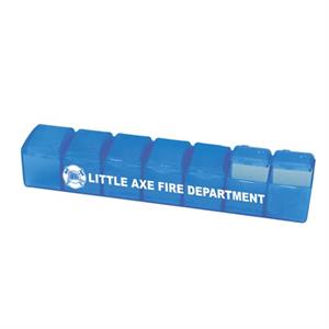 Imprinted Blue 7 Day Pill Box - Maltese Cross