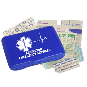 Imprinted Blue First Aid Kit - Star of Life