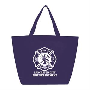 Imprinted Blue Non-Woven Shopping Tote